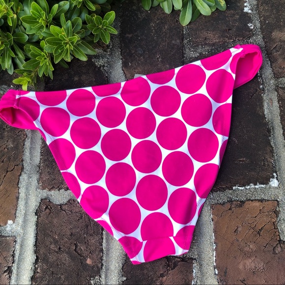 Victoria Secret pink and white polka dot bikini bottoms size large - Picture 2 of 8